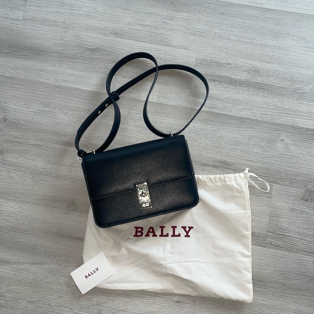 Bally black crossbody purse